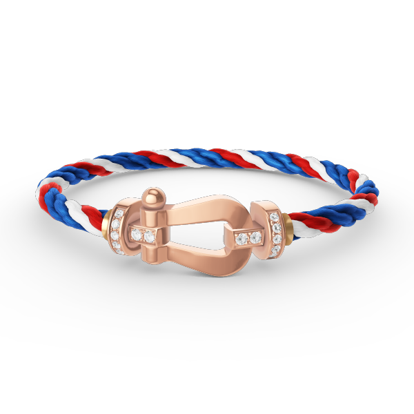[KELA]FORCE LARGE HORSESHOE HALF DIAMOND BRACELET - ROSE GOLD