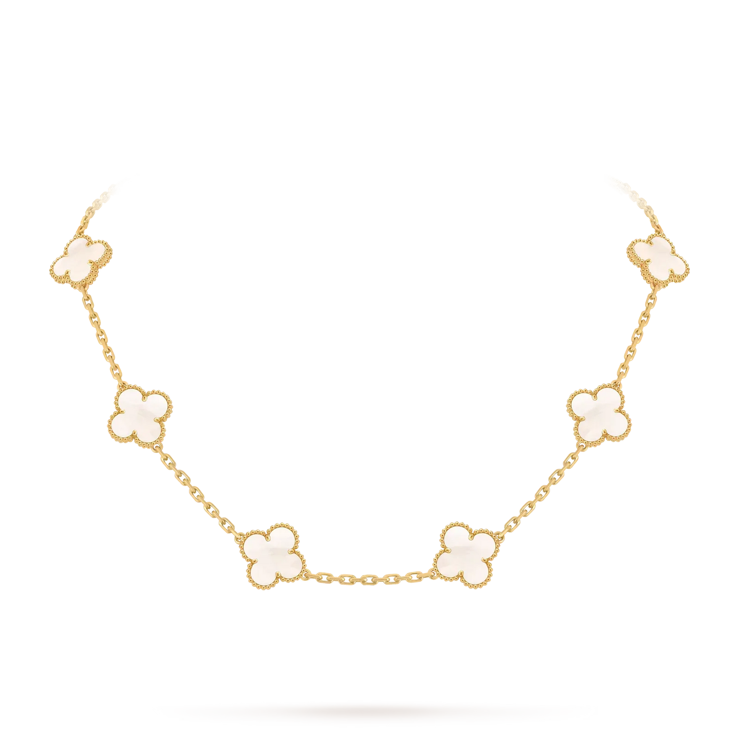 [KELA]CLASSIC LUCKY 10-MOTIF CLOVER NECKLACE GOLD COLLECTION