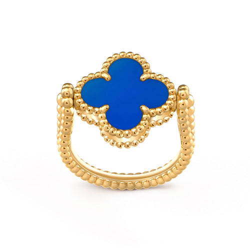 [KELA]LUCKY CLOVER GOLD REVERSIBLE RING
