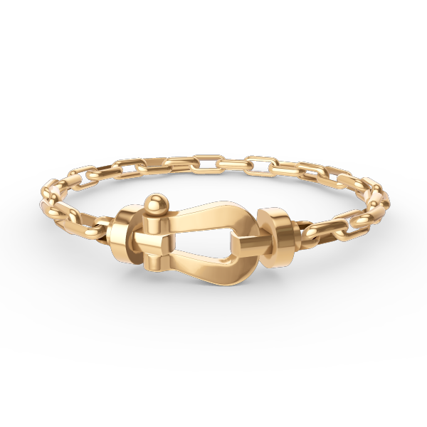 [KELA]FORCE LARGE HORSESHOE CLASP METAL BRACELET