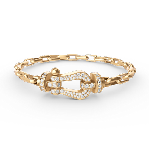 [KELA]FORCE LARGE HORSESHOE CLASP METAL BRACELET