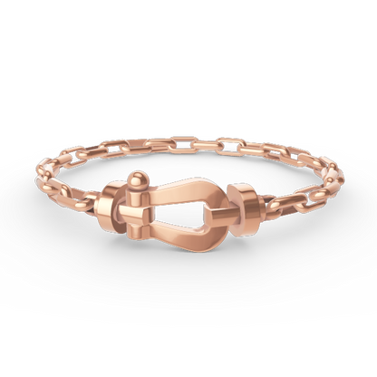 [KELA]FORCE LARGE HORSESHOE CLASP METAL BRACELET