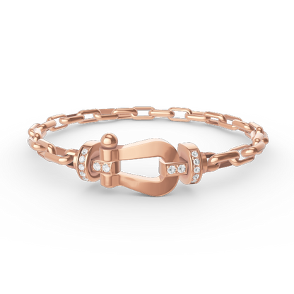 [KELA]FORCE LARGE HORSESHOE CLASP METAL BRACELET