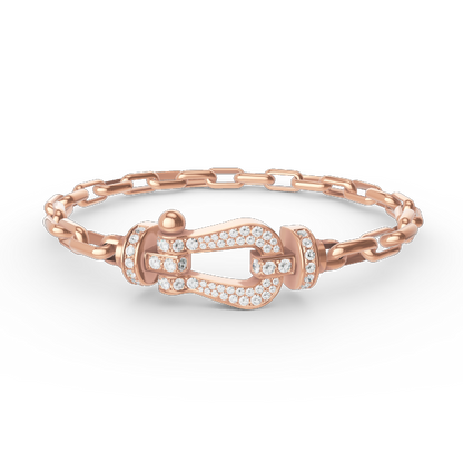 [KELA]FORCE LARGE HORSESHOE CLASP METAL BRACELET