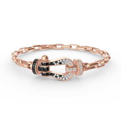 [KELA]FORCE LARGE HORSESHOE CLASP METAL BRACELET