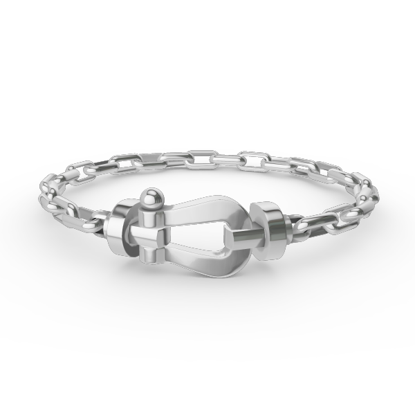 [KELA]FORCE LARGE HORSESHOE CLASP METAL BRACELET