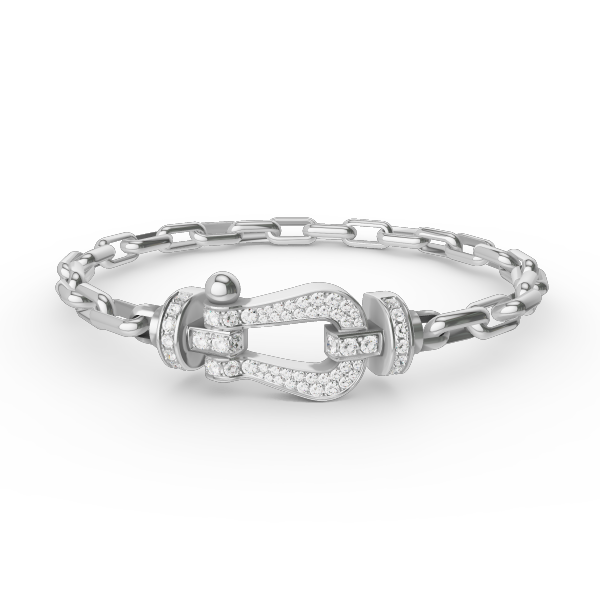 [KELA]FORCE LARGE HORSESHOE CLASP METAL BRACELET