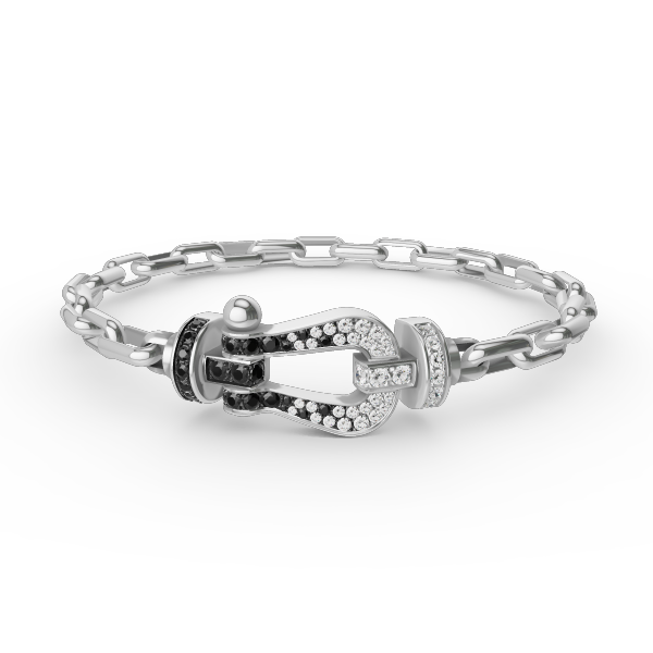 [KELA]FORCE LARGE HORSESHOE CLASP METAL BRACELET
