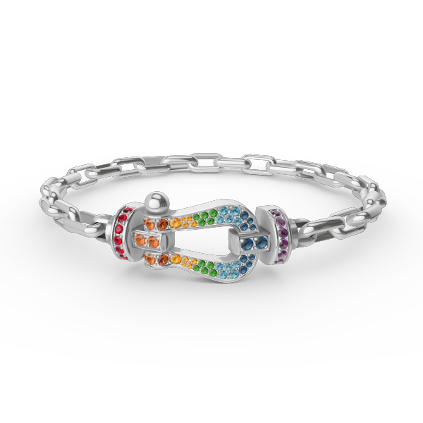 [KELA]FORCE LARGE HORSESHOE CLASP METAL BRACELET