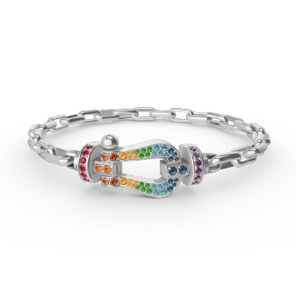 [KELA]FORCE LARGE HORSESHOE CLASP METAL BRACELET