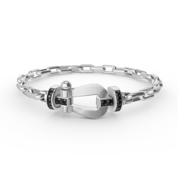 [KELA]FORCE LARGE HORSESHOE CLASP METAL BRACELET