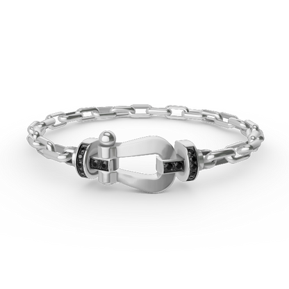 [KELA]FORCE LARGE HORSESHOE CLASP METAL BRACELET