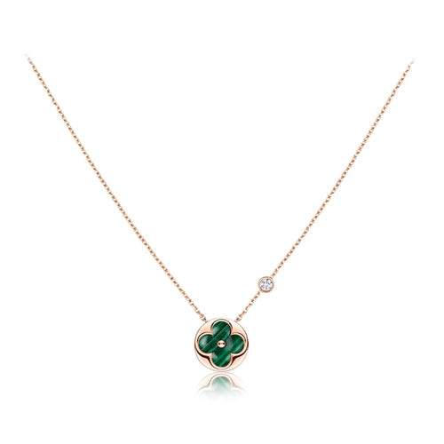 [KELA]SUN PEDANT ROSE GOLD 1 DIAMOND NECKLACE