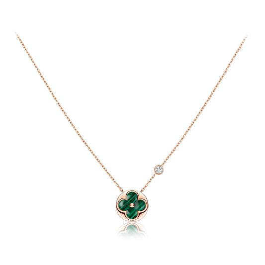[KELA]SUN PEDANT ROSE GOLD 1 DIAMOND NECKLACE