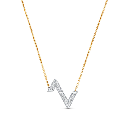 [KELA]VOLT SILVER DIAMOND PEDANT NECKLACE