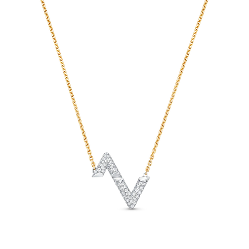 [KELA]VOLT SILVER DIAMOND PEDANT NECKLACE