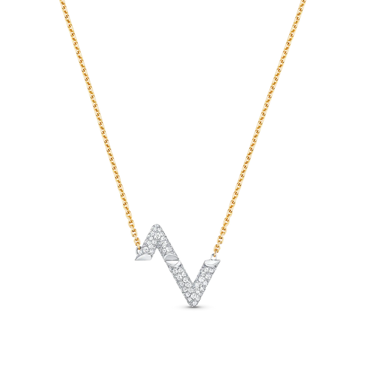 [KELA]VOLT SILVER DIAMOND PEDANT NECKLACE