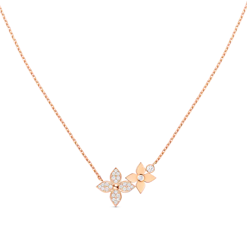 [KELA]STAR BLOSSOM NECKLACE ROSE GOLD DIAMONDS