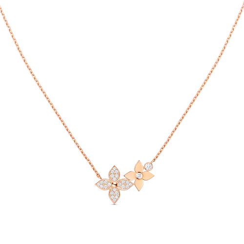 [KELA]STAR BLOSSOM NECKLACE ROSE GOLD DIAMONDS
