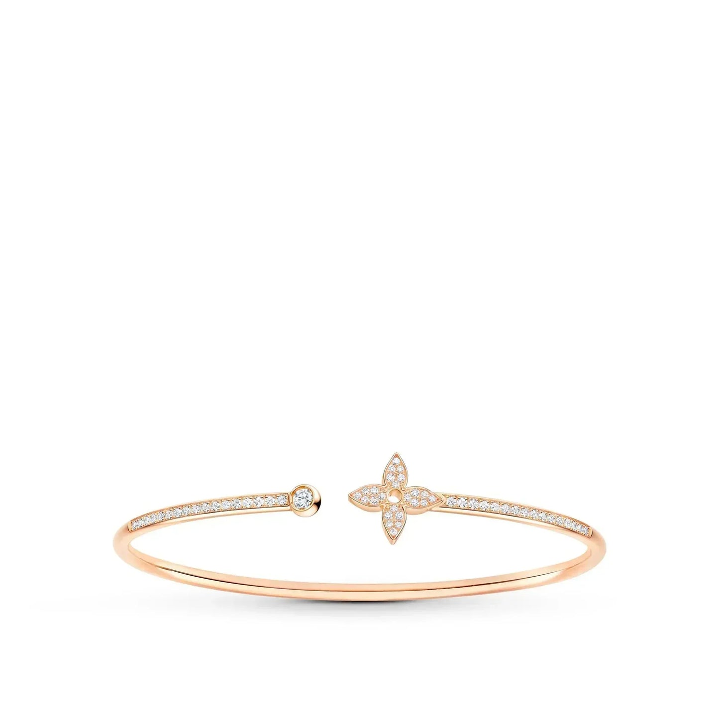 [KELA]IDYLLE ROSE GOLD OPEN BRACELET DIAMOND PAVED