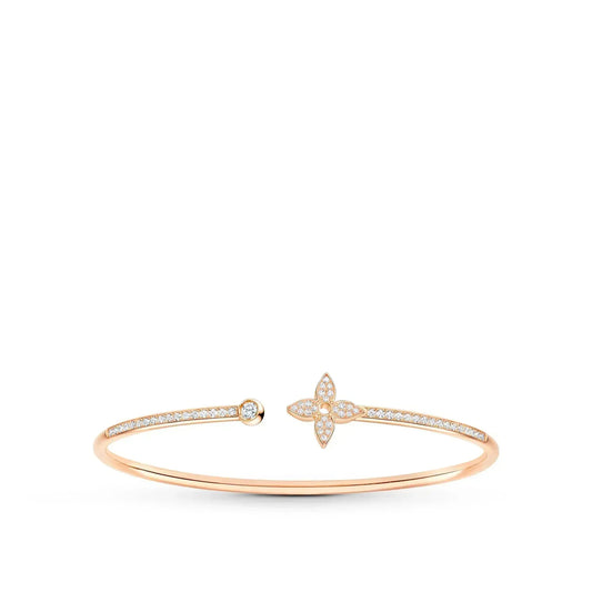 [KELA]IDYLLE ROSE GOLD OPEN BRACELET DIAMOND PAVED