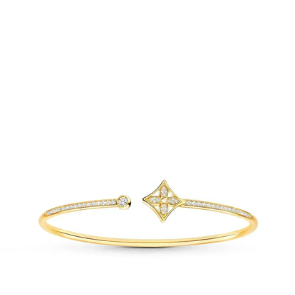 [KELA]IDYLLE GOLD OPEN BRACELET DIAMOND PAVED