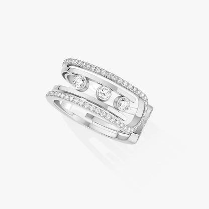 [KELA]OPEN MOVE 10-DIAMOND PAVÉ RING