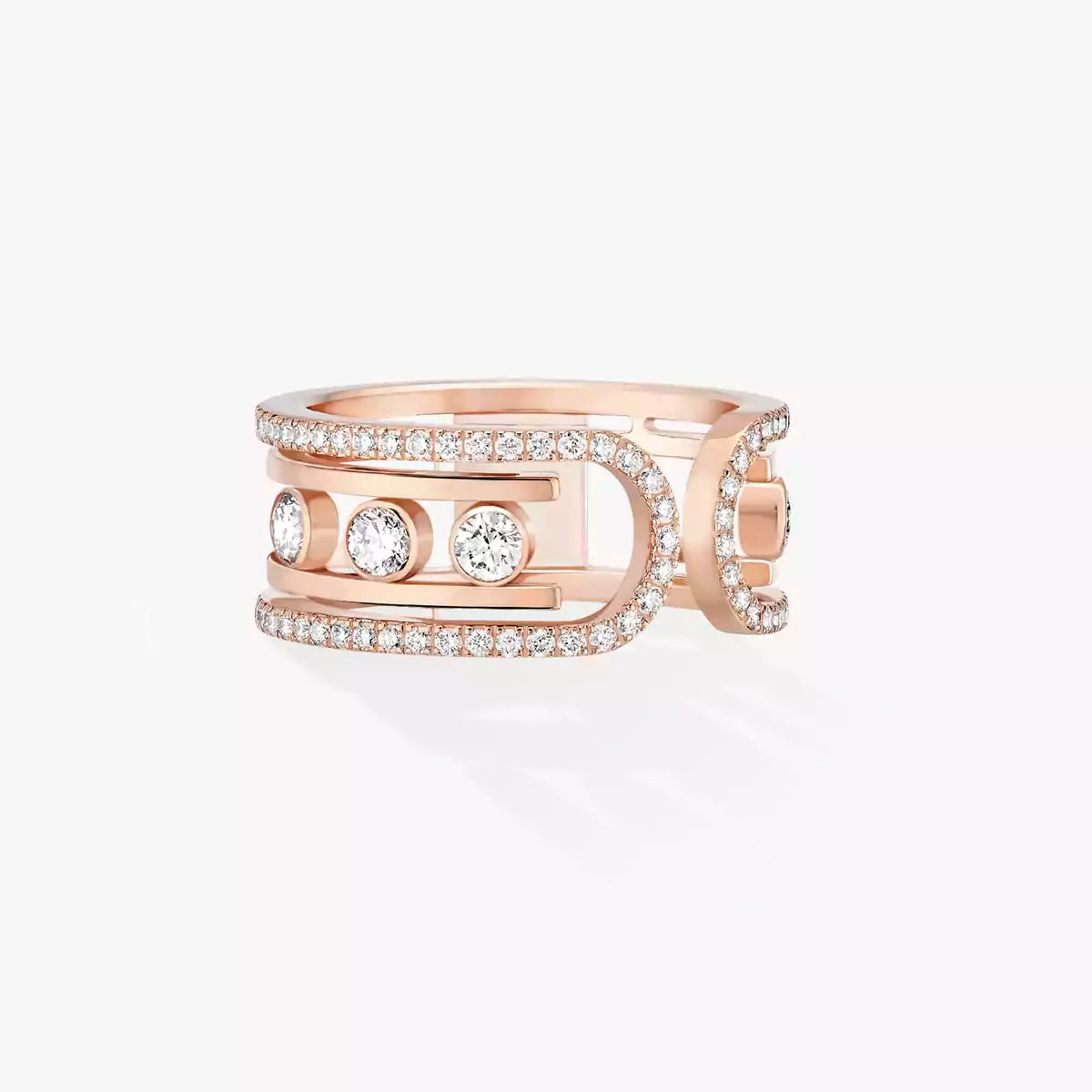 [KELA]OPEN MOVE 10-DIAMOND PAVÉ RING