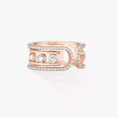 [KELA]OPEN MOVE 10-DIAMOND PAVÉ RING