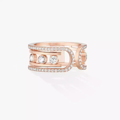 [KELA]OPEN MOVE 10-DIAMOND PAVÉ RING
