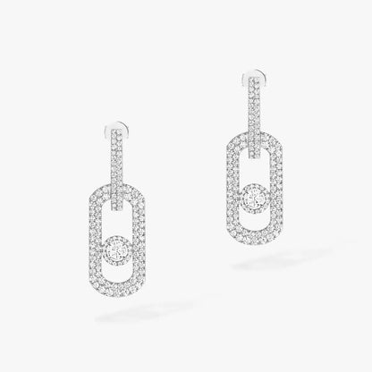 [KELA]SO MOVE XL FULL-PAVÉ DIAMOND PENDANT EARRINGS
