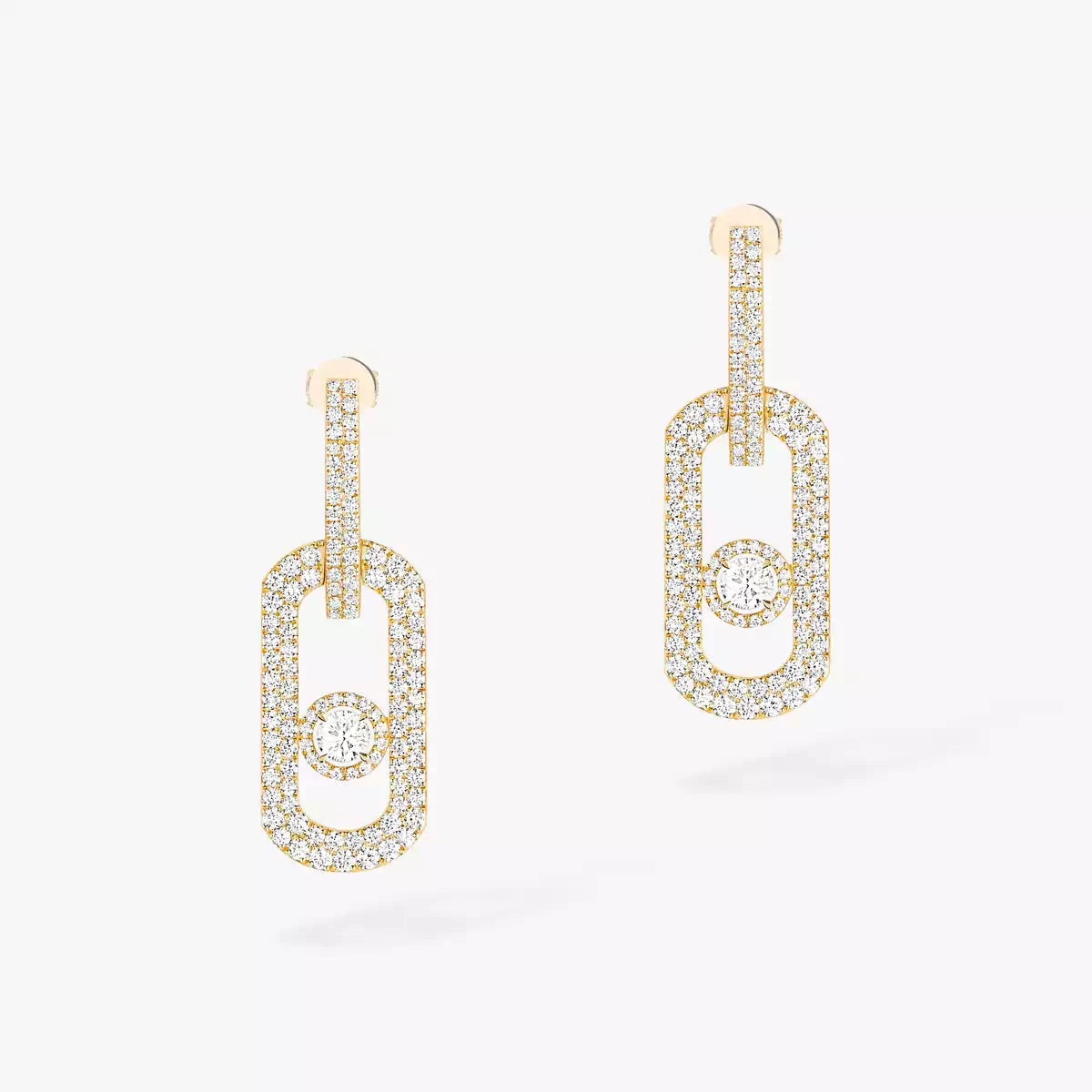 [KELA]SO MOVE XL FULL-PAVÉ DIAMOND PENDANT EARRINGS