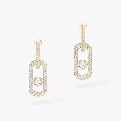 [KELA]SO MOVE XL FULL-PAVÉ DIAMOND PENDANT EARRINGS