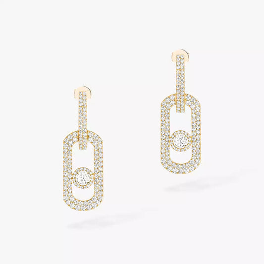 [KELA]SO MOVE XL FULL-PAVÉ DIAMOND PENDANT EARRINGS