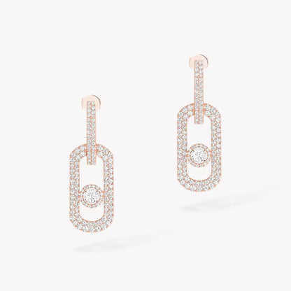 [KELA]SO MOVE XL FULL-PAVÉ DIAMOND PENDANT EARRINGS