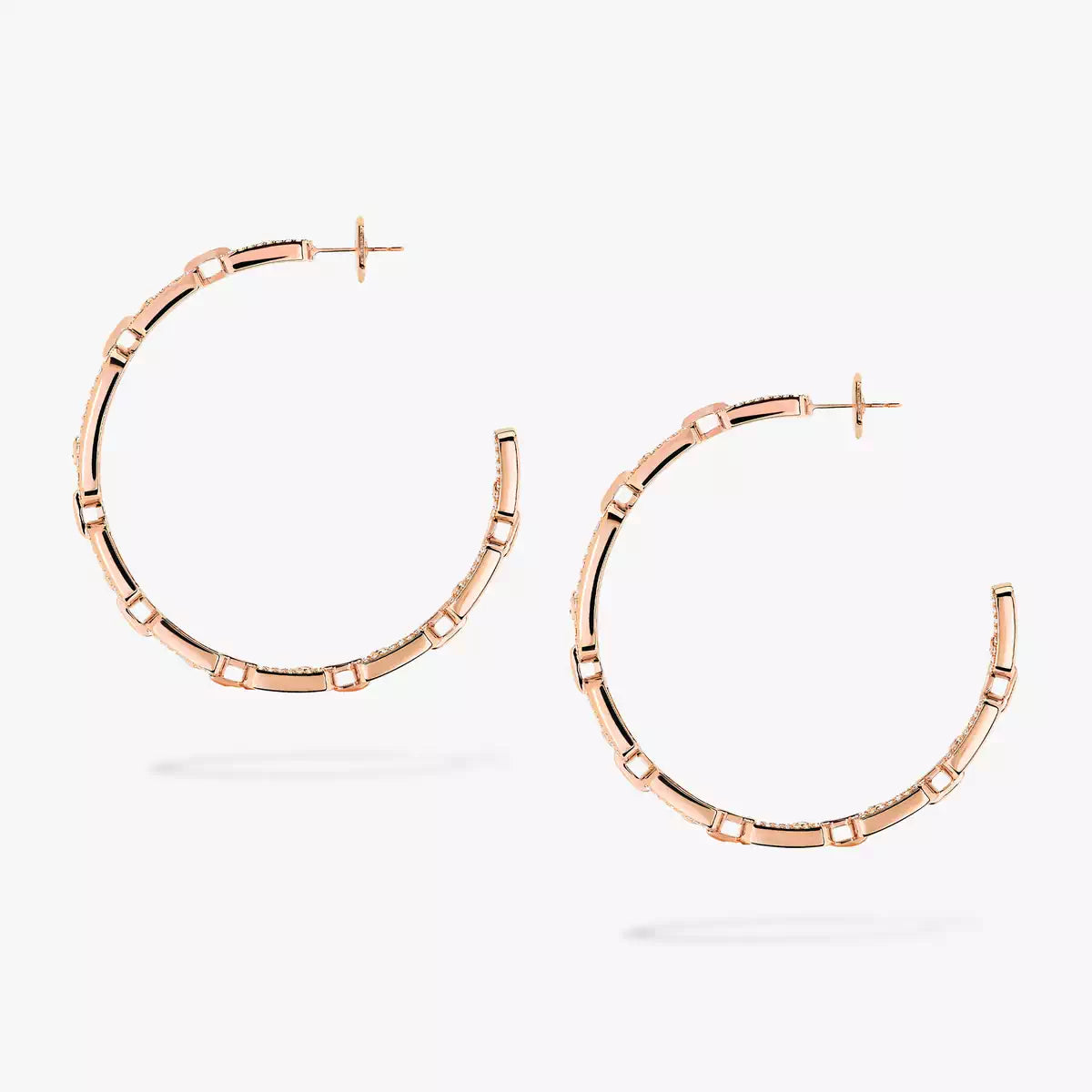 [KELA]MOVE LINK KINETIC DIAMOND HOOP EARRINGS