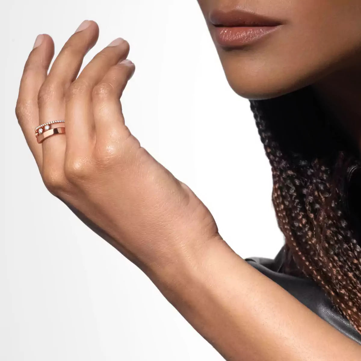 [KELA]MOVE NOA PAVÉ DIAMOND INTERLOCKING RING