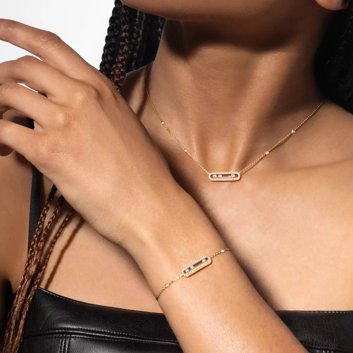[KELA]PAVÉ BABY MOVE DIAMOND BRACELET