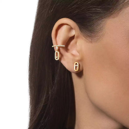 [KELA]MOVE UNO DIAMOND STUD EARRINGS