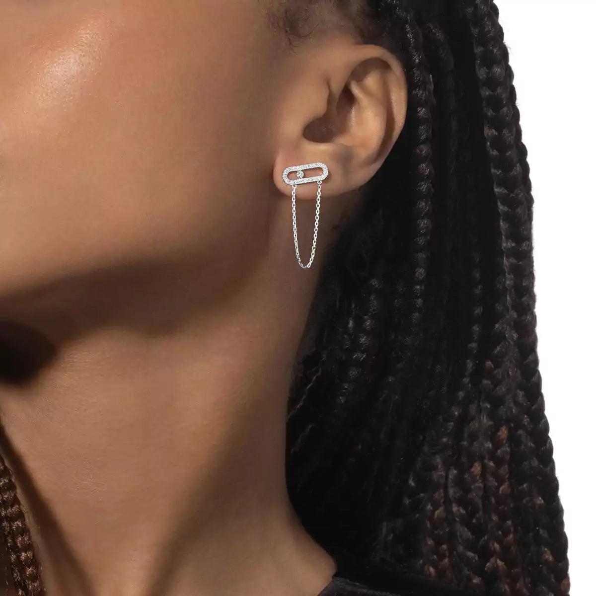 [KELA]MOVE UNO ALL DIAMOND STUD EARRINGS