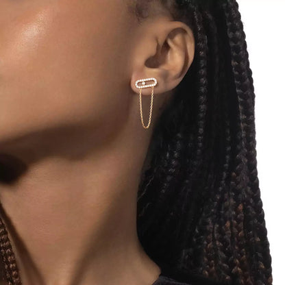 [KELA]MOVE UNO ALL DIAMOND STUD EARRINGS