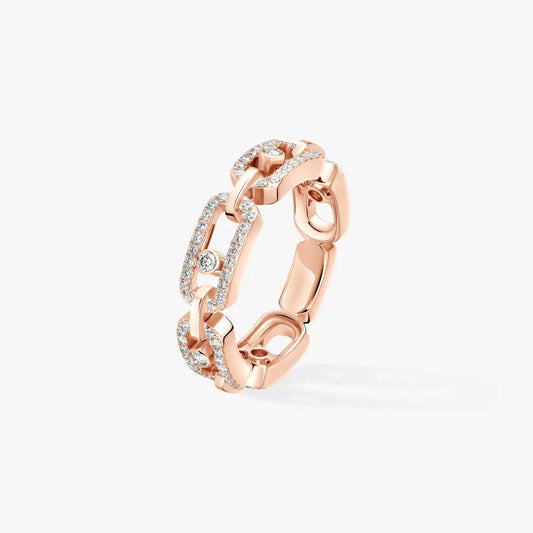 [KELA]MOVE LINK PAVÉ DIAMOND RING