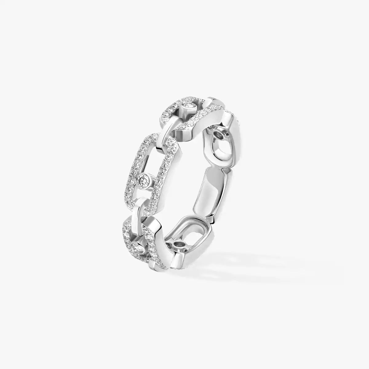 [KELA]MOVE LINK PAVÉ DIAMOND RING