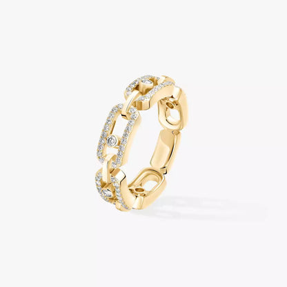 [KELA]MOVE LINK PAVÉ DIAMOND RING