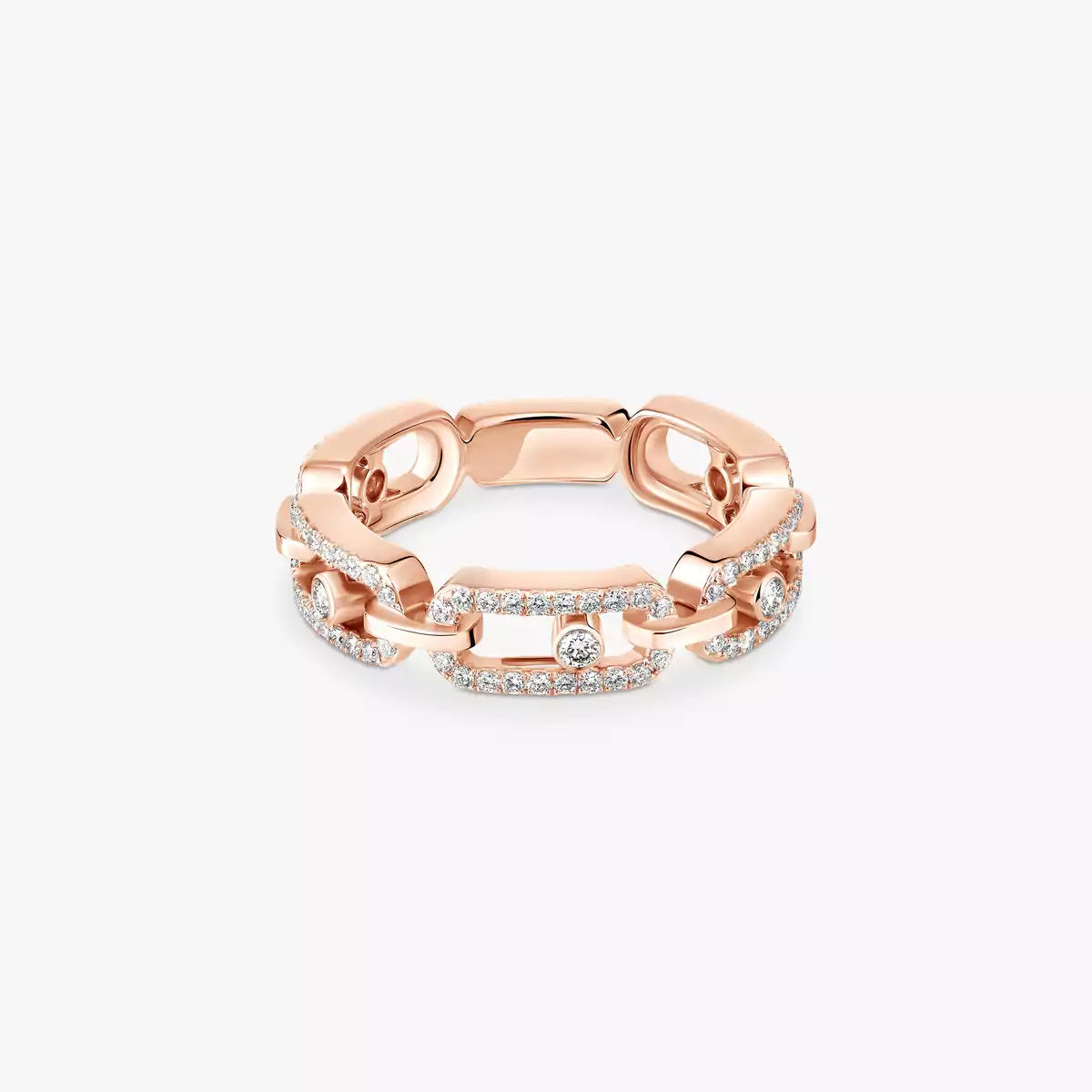 [KELA]MOVE LINK PAVÉ DIAMOND RING