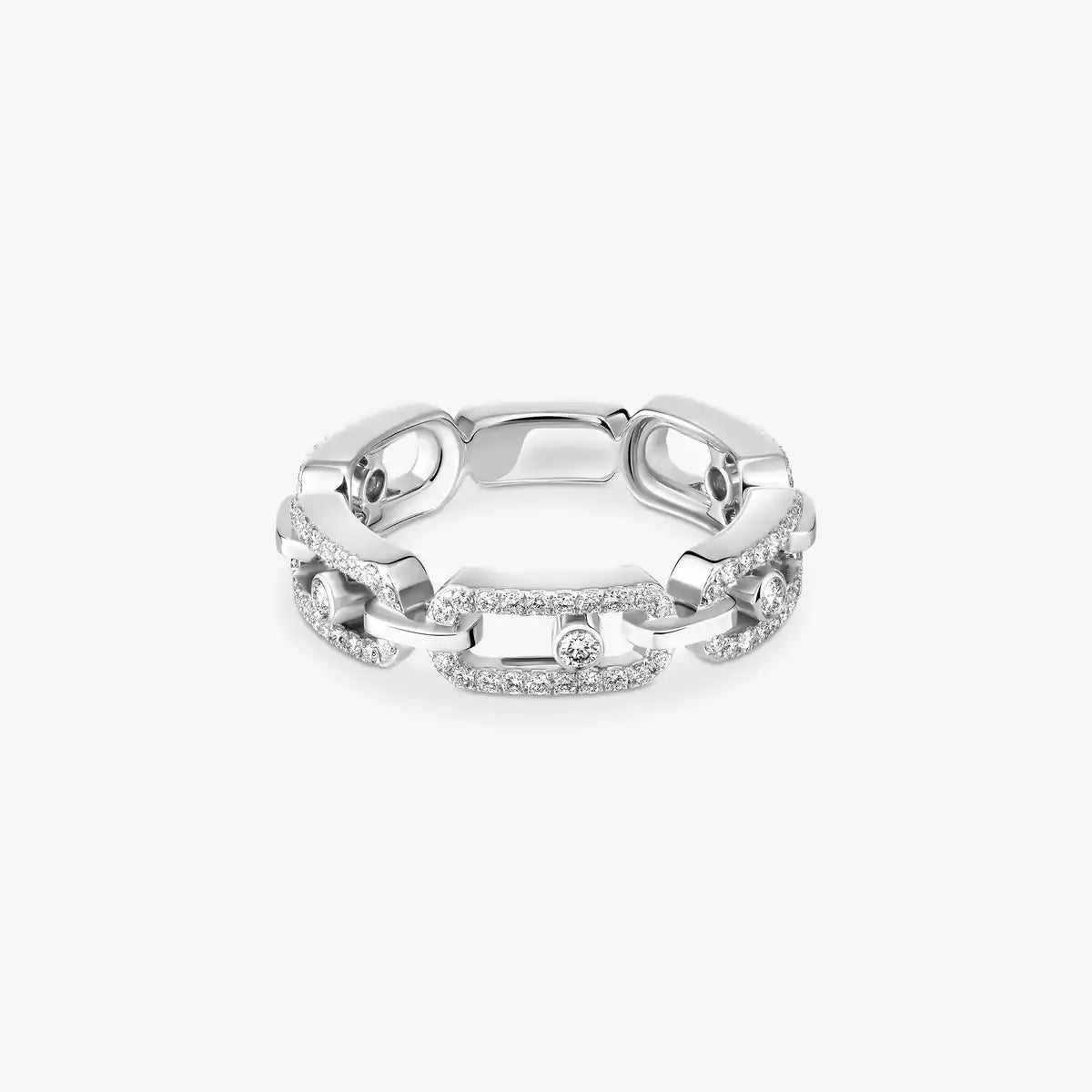 [KELA]MOVE LINK PAVÉ DIAMOND RING