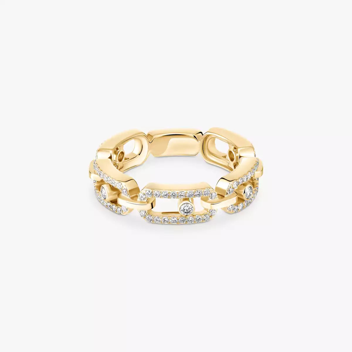 [KELA]MOVE LINK PAVÉ DIAMOND RING