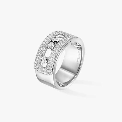 [KELA]MOVE NOA PAVÉ DIAMOND INTERLOCKING RING