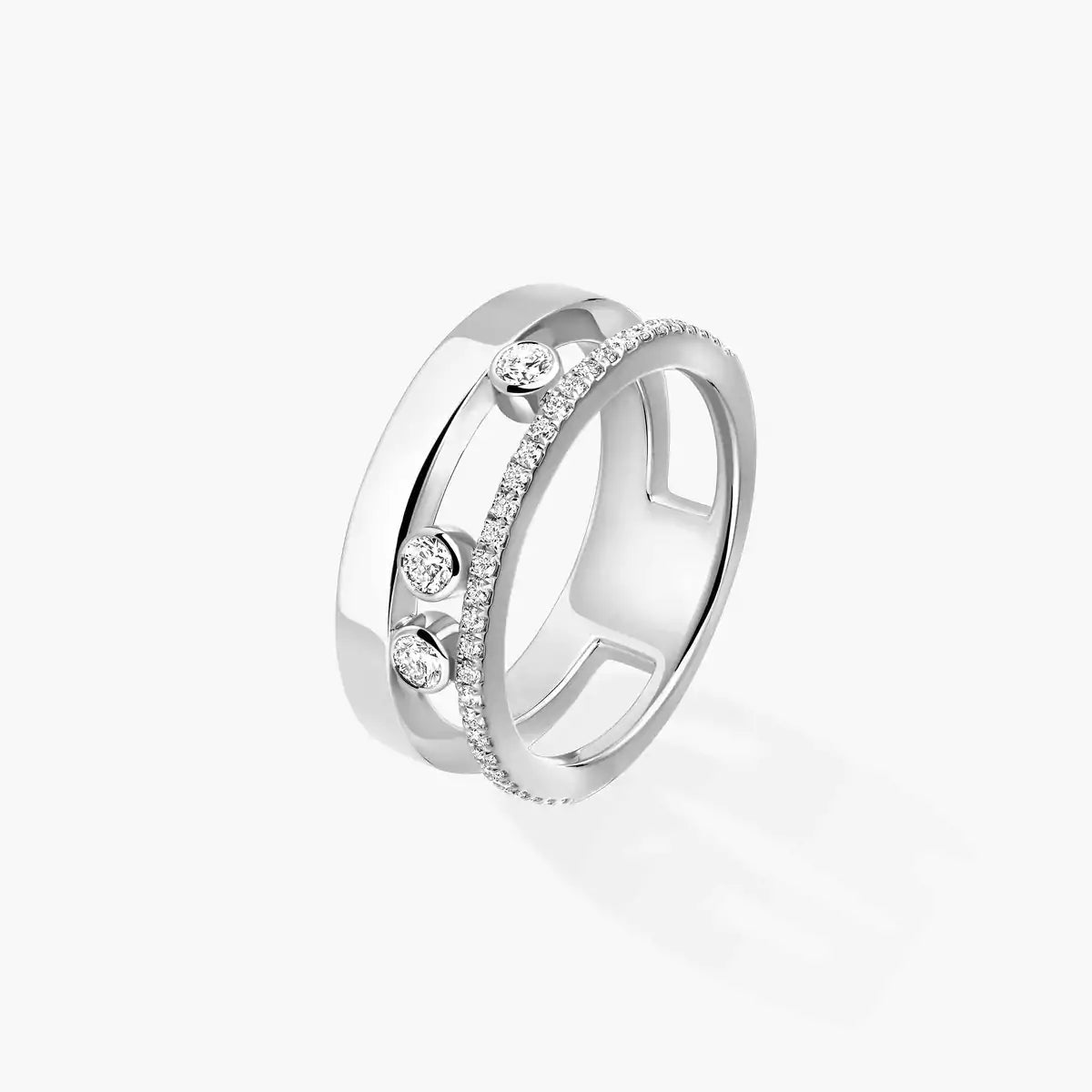 [KELA]MOVE NOA PAVÉ DIAMOND INTERLOCKING RING