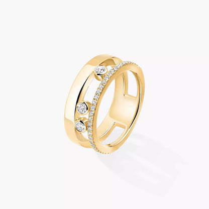 [KELA]MOVE NOA PAVÉ DIAMOND INTERLOCKING RING